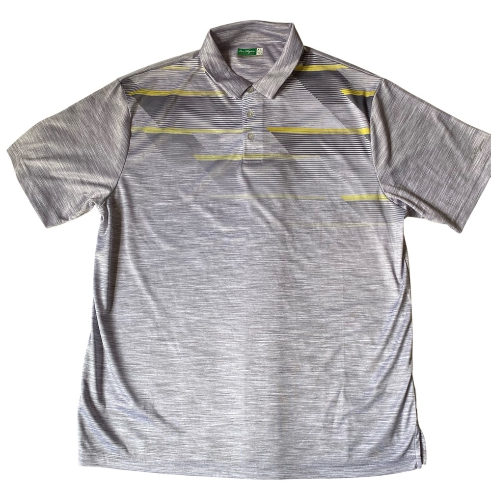 Ben Hogan Performance Short Sleeve Golf Polo Grey/Yellow/Black XL